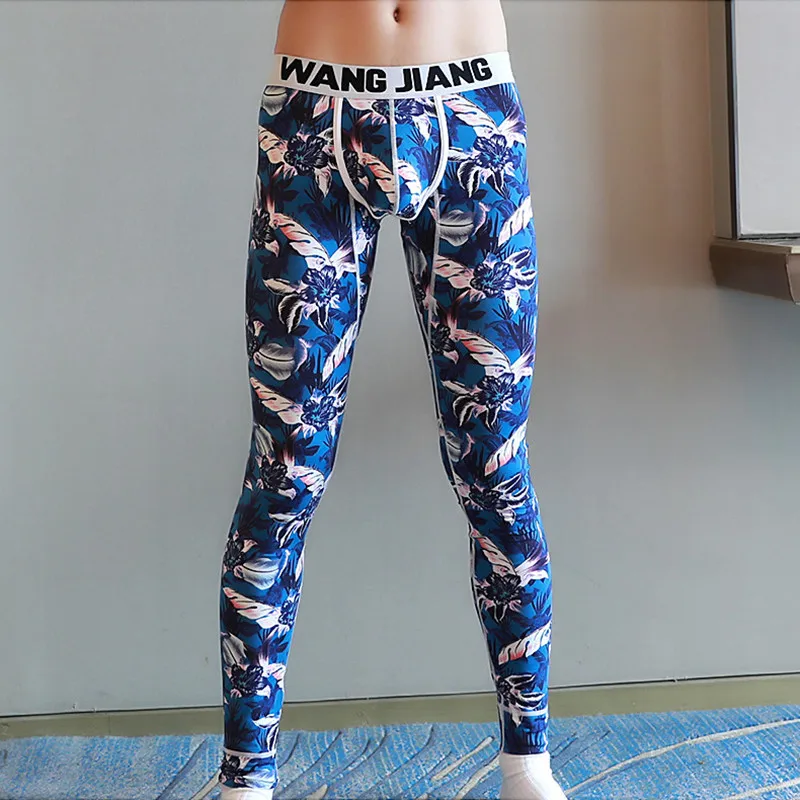 Новинка WJ Men'Long johns термобелье с низкой посадкой плотные теплые кальсоны для