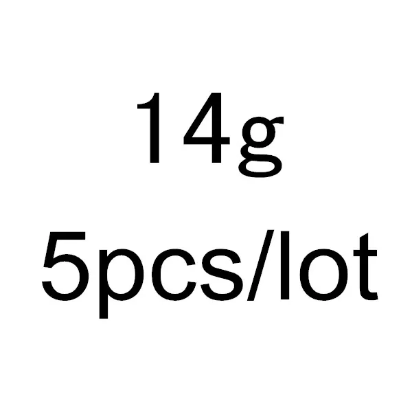 ALLBLUE 5 шт./лот, Вес Пули s, утонченность, вес падения 2,5 г/3,5 г/4,5 г/6,5 г/10 г/14 г, вес пули s, Клеммная Снасть - Цвет: 14g