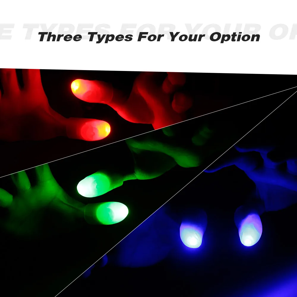 

LED Light Dancing Finger Magic Tricks Kids Amazing Glow Thumb Light Street Magic LED Finger Lamp Toys for Children Beginner