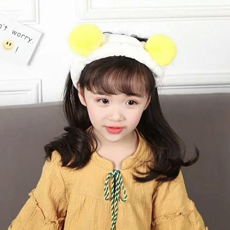 kids infant child girls and Mom elastic ribbon headband Double ball headwrap hair bands Korea Style Accessories For Party (4)