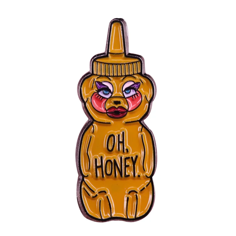 

Trixie Mattel enamel pin funny honey bear badge queer gay brooch RuPaul's Drag queen jewelry WOW presents