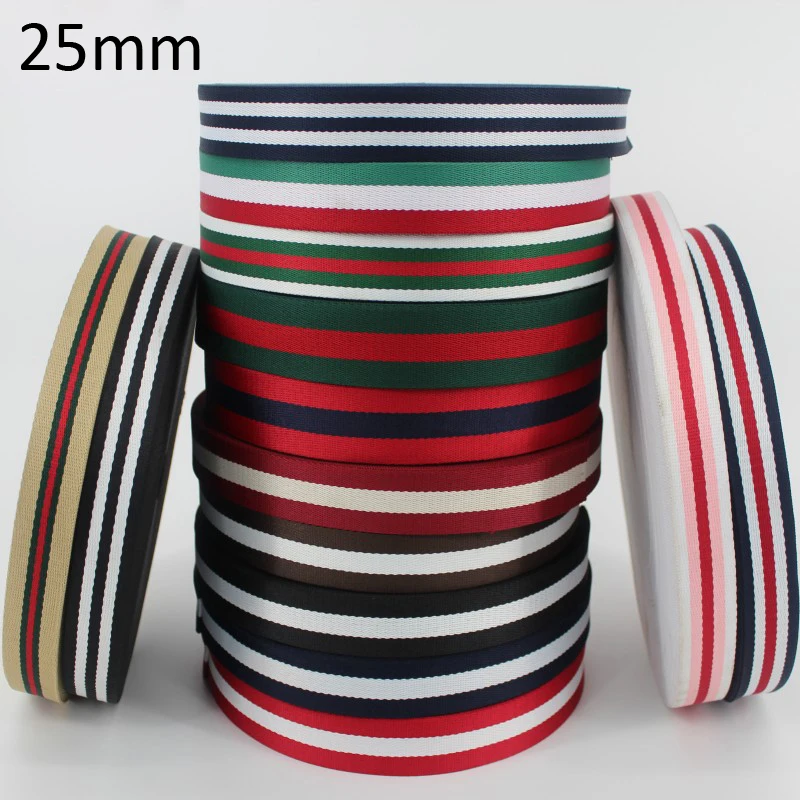 

25mm 1'' wide Webbing 45yards Colored 13 Color Available polyester for Bag Sewing Belt Webbing Strapping ribbon red black