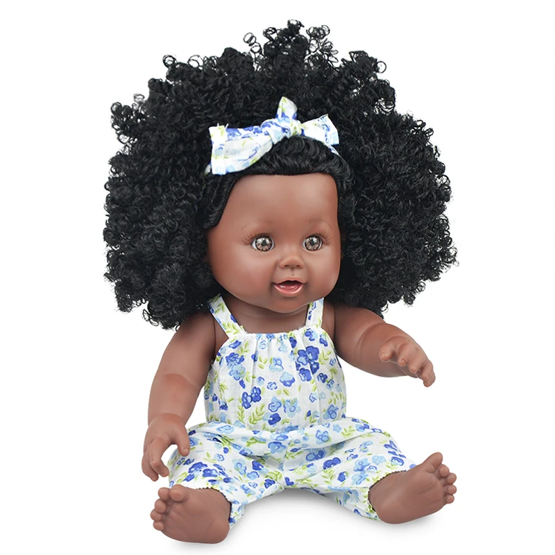 Ideal Gift 18" Black African Doll Baby Boys Brandon Bedtime Doll Vinyl 46cm 