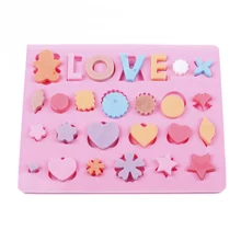 1 шт. любовные буквы для шоколада из силикона в форме формы мини ледяной кубик лотки силиконовая форма для желе Любовь выпечки инструменты