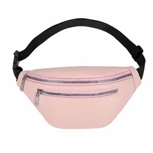 Унисекс сумка формы «банан» модный двойной пакет на молнии поясные сумки кожаная поясная сумка на плечо Повседневная нагрудная сумка для женщин# YL5