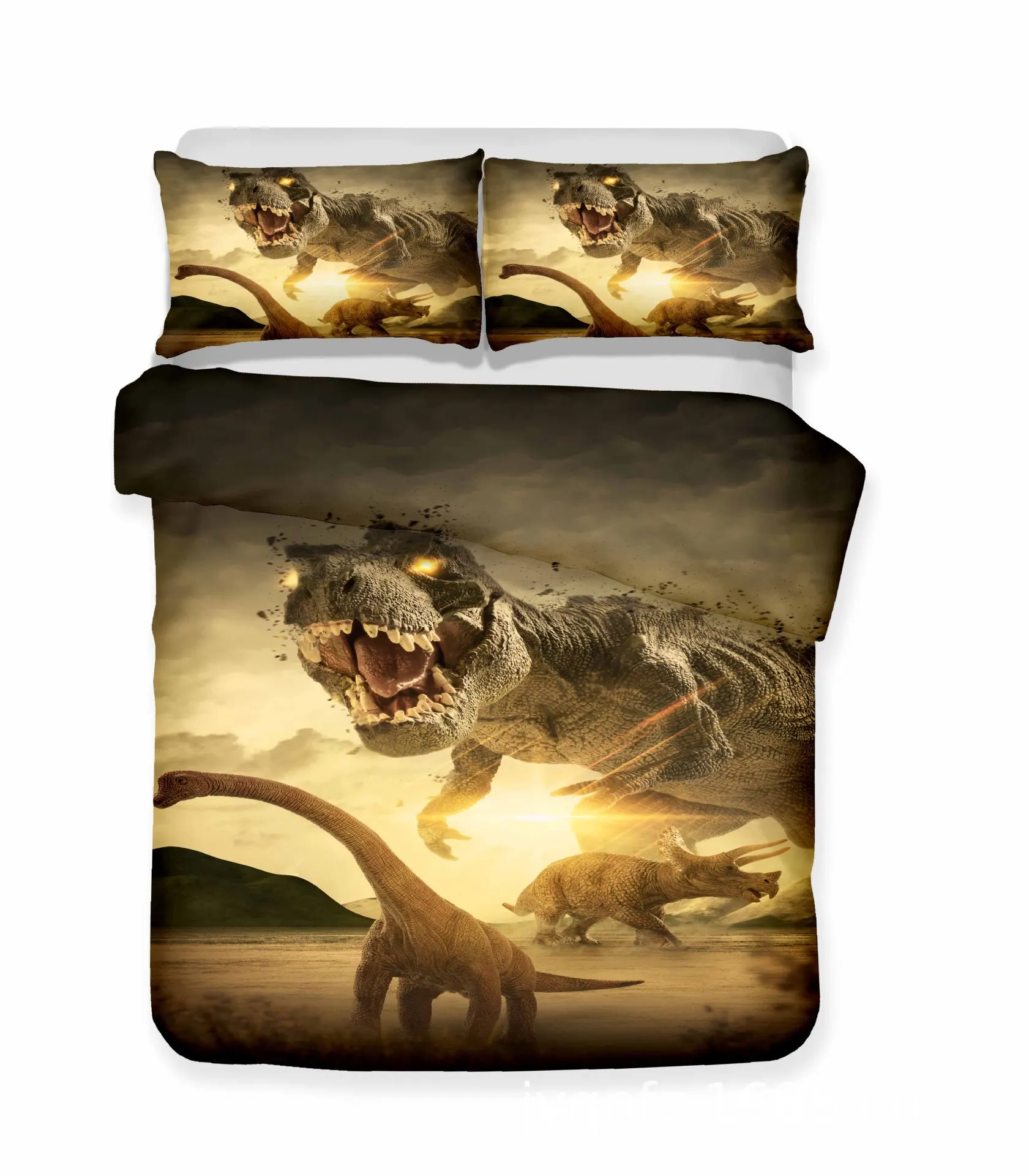 

3D Bedding set duvet Cover Set Reactive Printing Animal dinosaurs bedding set Home textile hot sell