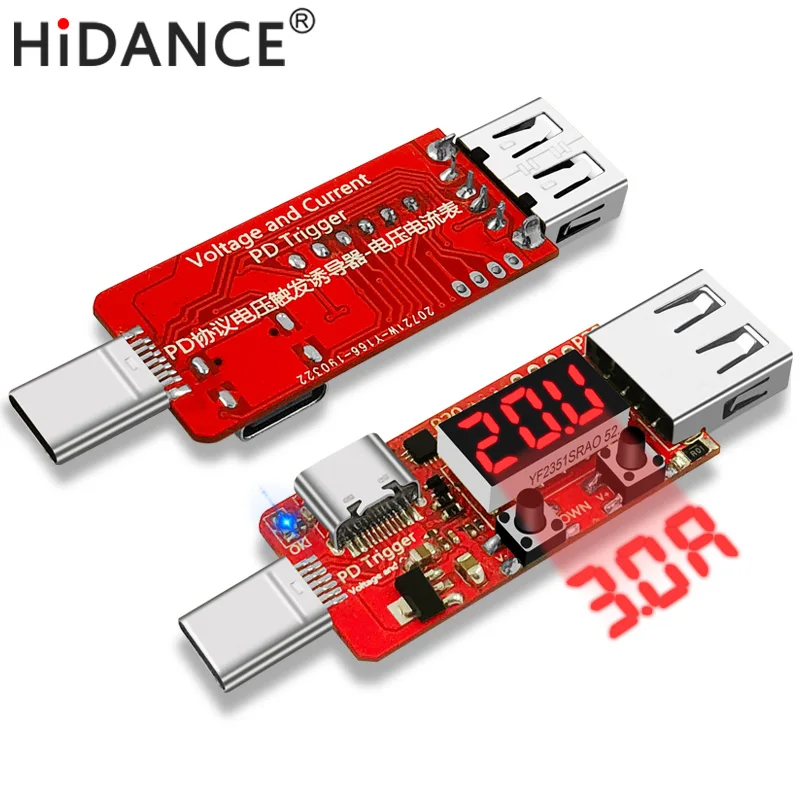 USB Тестер TFT DC Цифровой вольтметр измеритель напряжения тока Вольт Амперметр детектор power bank индикатор зарядного устройства+ PD3.0 триггер
