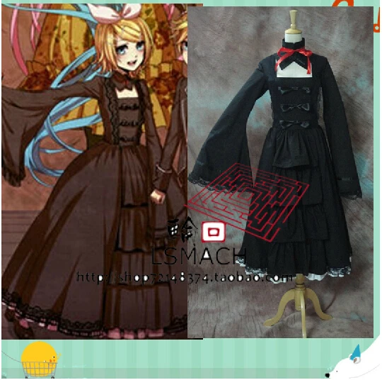 Free Shipping Anime Vocaloid Bad End Night Rin Cosplay Costume Full Set Any Size Cosplay Maid Costume Cosplay Performerscostume Jewelry Hong Kong Aliexpress