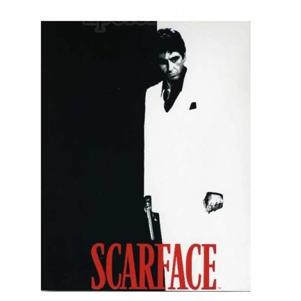 Роскошные Плюшевые черный белый красный Scarface (Тони Монтана) одеяло пледы queen или