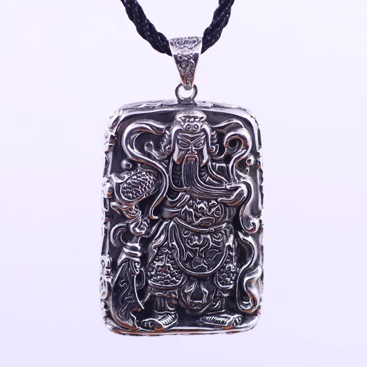 

S925 Silver Pendant personality Unisex Guan happiness free shipping