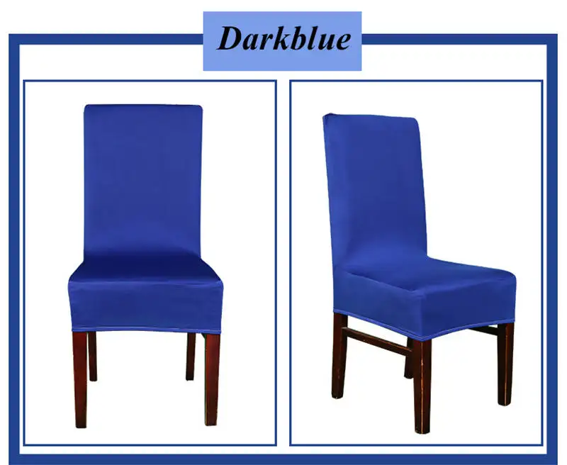 2 шт./лот, эластичные чехлы на стулья из лайкры, спандекс, чехлы на стулья, чехлы на стулья - Цвет: Royal Blue