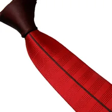 Lammulin Для мужчин костюм Галстуки Дизайн темно-красный Узел Контрастность красный с черным Вертикальная Полосатый галстук узкий галстук 6 см gravats-corbat