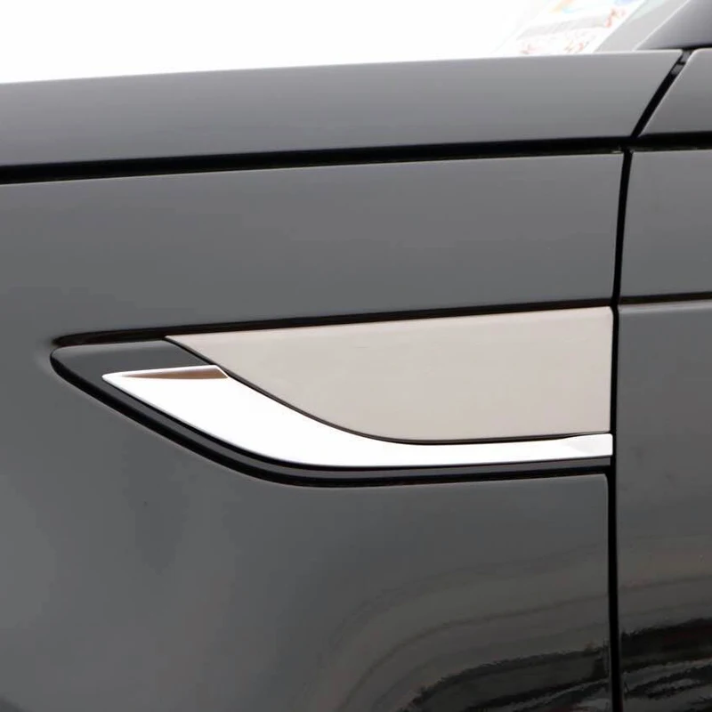

2pcs ABS Chrome Front Side Fender Cover Trim Decorative For Land Rover Discovery 5 L462 2017 2018 car accessories