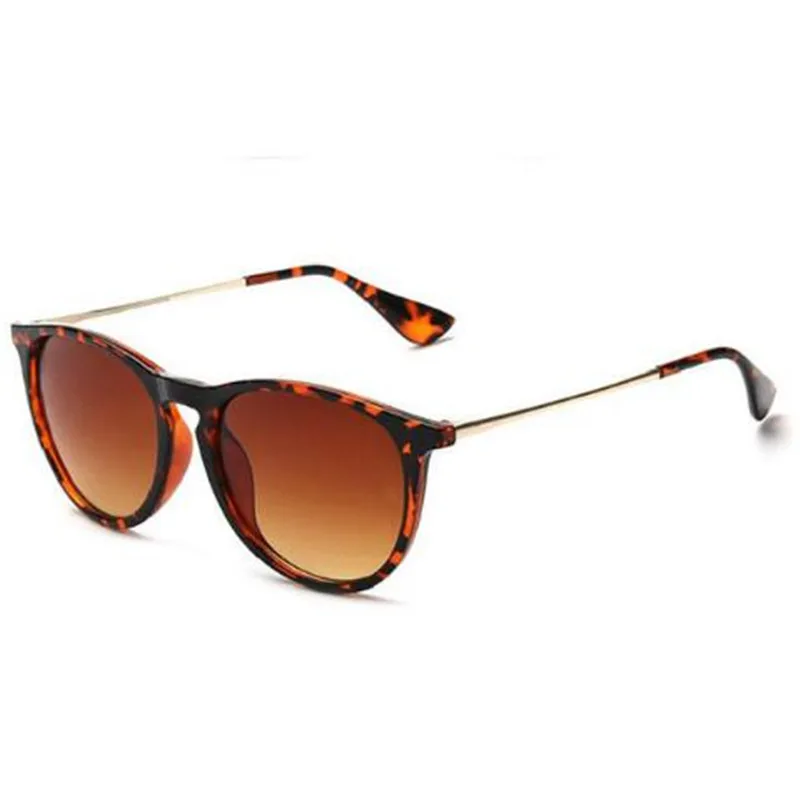 Винтажные женские солнцезащитные очки, брендовые дизайнерские модели Erika Oculos De sol, мужские солнцезащитные очки с зеркальной защитой, zonnebril dames 4171 - Цвет линз: leopard brown