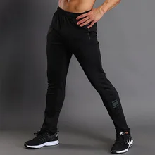 Фитнес костюм для тренажерного зала спортивные брюки для мужчин брюки компресс Gymming Леггинсы тренировки летняя спортивная форма Мужские дышащие длинные брюки