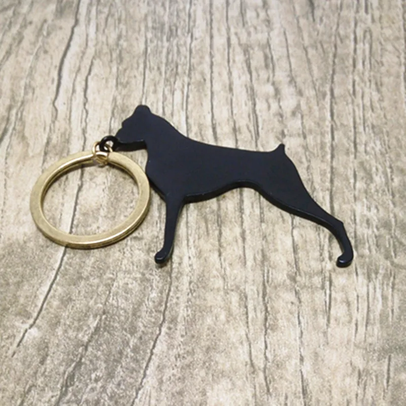 wot Boxer font b keychain b font Custom all kinds of animal monchichi keychainthe black metal