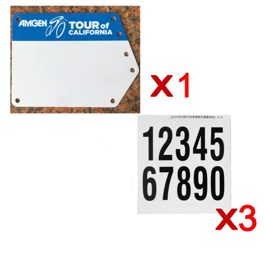 SILVEROCK Custom Bike Racing Number Plate Stickers Decals Road Bike Triathlon Ironman Bicycle Plate