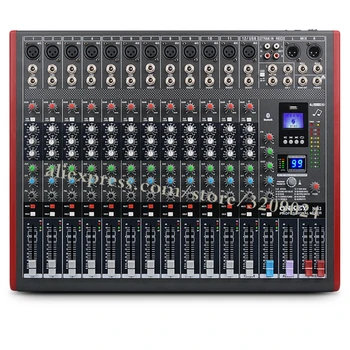 

12 Channel Microphone Mic Mixer Wedding Performance Karaoke Digital Effects with Bluetooth USB MP3 Card Playback Mixer System