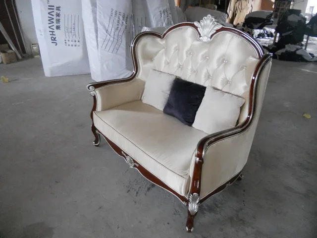 Us 664 05 5 Off Linen Velvet Fabric Cloth Living Room Sofa Set Suite Home Furniture Chesterfield 2 Seat Unique Designer Wooden Carved In