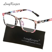 Женская Ретро Цветочная оправа для очков, женские квадратные оправы для очков, женские винтажные прозрачные линзы, черные оправы для очков