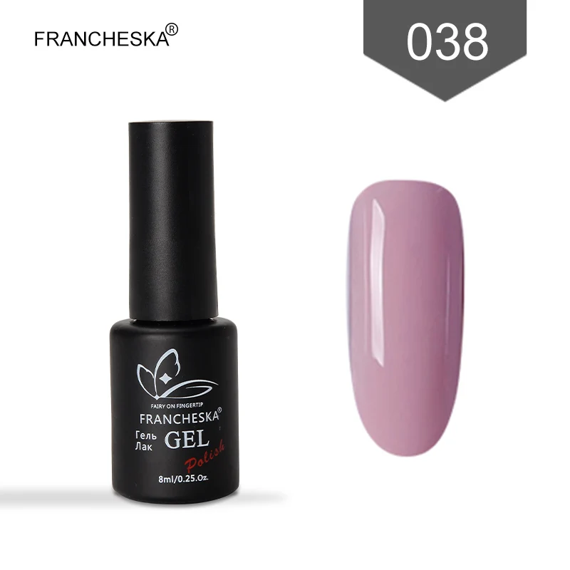 Francheska гель лак для ногтей гель лак 80 цветов светодиодный УФ nagels spulletjes oje впитывающий полуперманентный Smalto для unghie Гель-лак - Цвет: Francheska 038