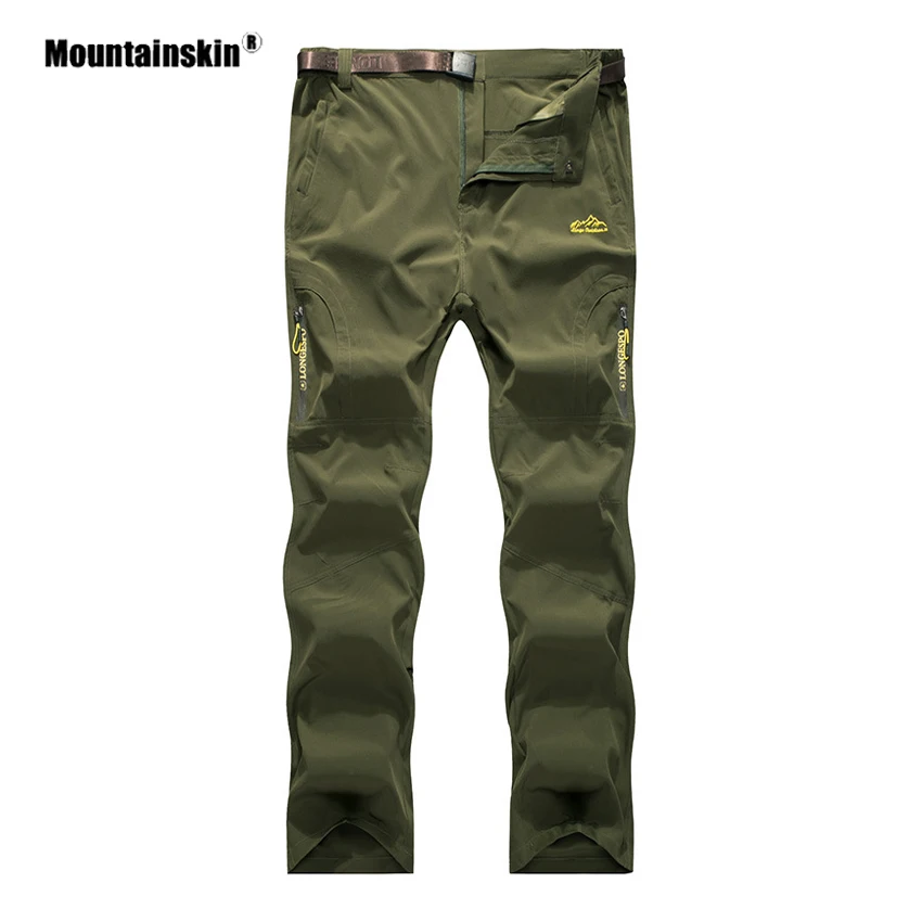 Мужские эластичные брюки Mountainskin тонкие быстросохнущие для походов занятий