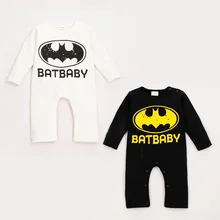 Batman Roupas 2016 Autumn infantil Baby Garment Long Sleeve Bat Decor Warm Romper Elastic Superhero Batman Roupas