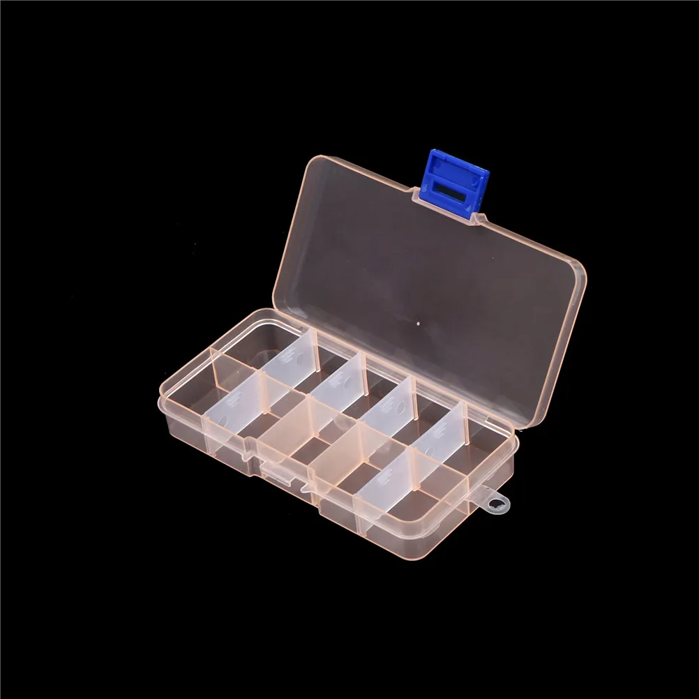 1PCS 10 Slots  Plastic Cosmetic Adjustable Jewelry Necklace Make Up Storage Box Organizador Case Holder Makeup Organizer Tools
