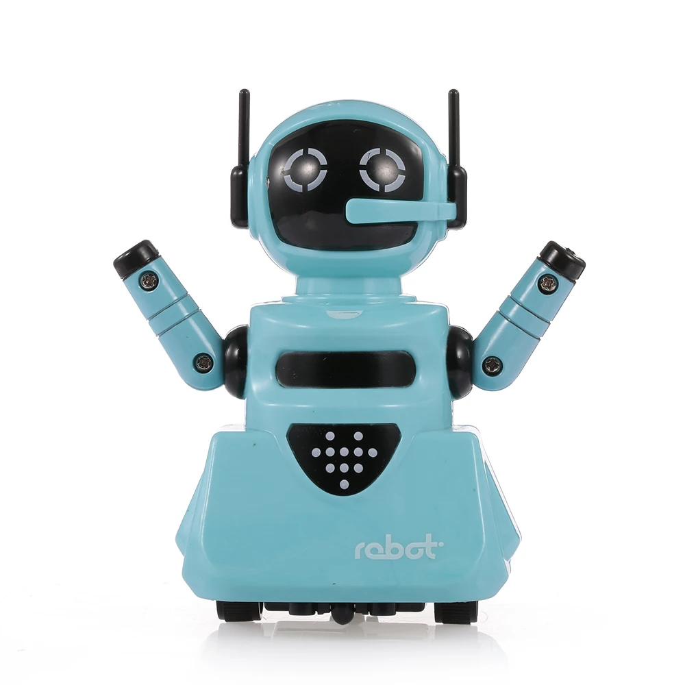 Индуктивный мини-робот для детей, Умная игрушка, ручка для рисования линий, дополнительный датчик, рельсовый автомобиль, грузовик, подарок для детей - Цвет: Синий