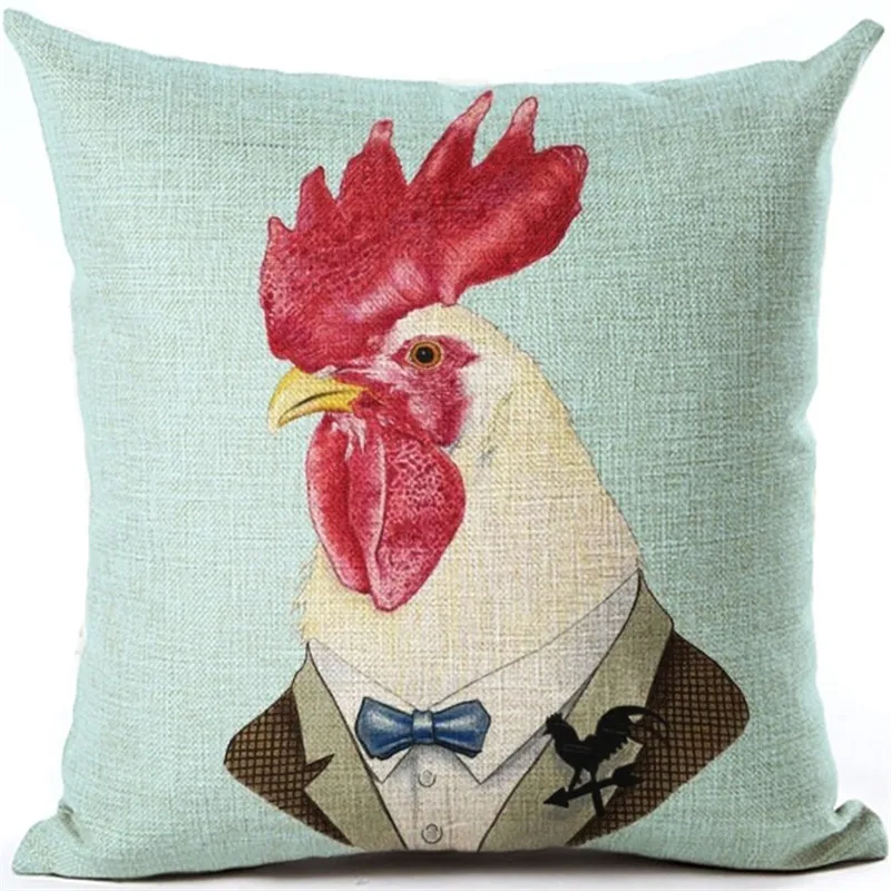 الحيوان جميلة الديك نمط الكتان القطن مزيج غطاء وسادة المنزل كنبة مكتب مربع كيس وسادة الزخرفية غطاء الوسادة s الحيوان جميلة الديك نمط الكتان القطن مزيج غطاء وسادة المنزل كنبة مكتب مربع كيس وسادة الزخرفية غطاء الوسادة s
