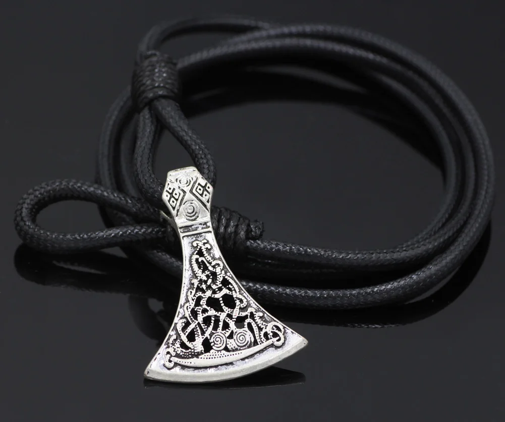 Youe shone мужской кожаный амулет Pantgram Скандинавская Руна Viking Axe Norse ювелирный браслет