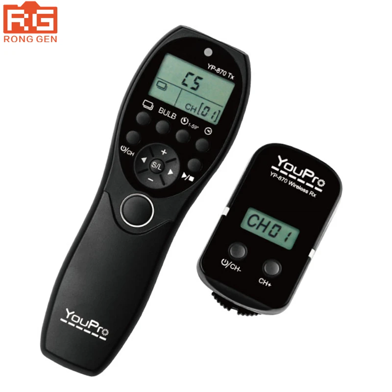 

YouPro Hot MC-292 DC0/DC2/N3/S2/E3 2.4G Wireless Remote Control LCD Timer Shutter Release Channels for Canon/Sony/Nikon/Fujifilm