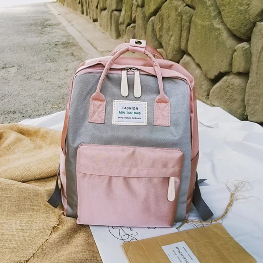 النساء على ظهره للمدرسة المراهقين الفتيات الفتيان حقيبة مدرسية أنيقة السيدات نسيج قماش ظهره الإناث الكتب Mochila