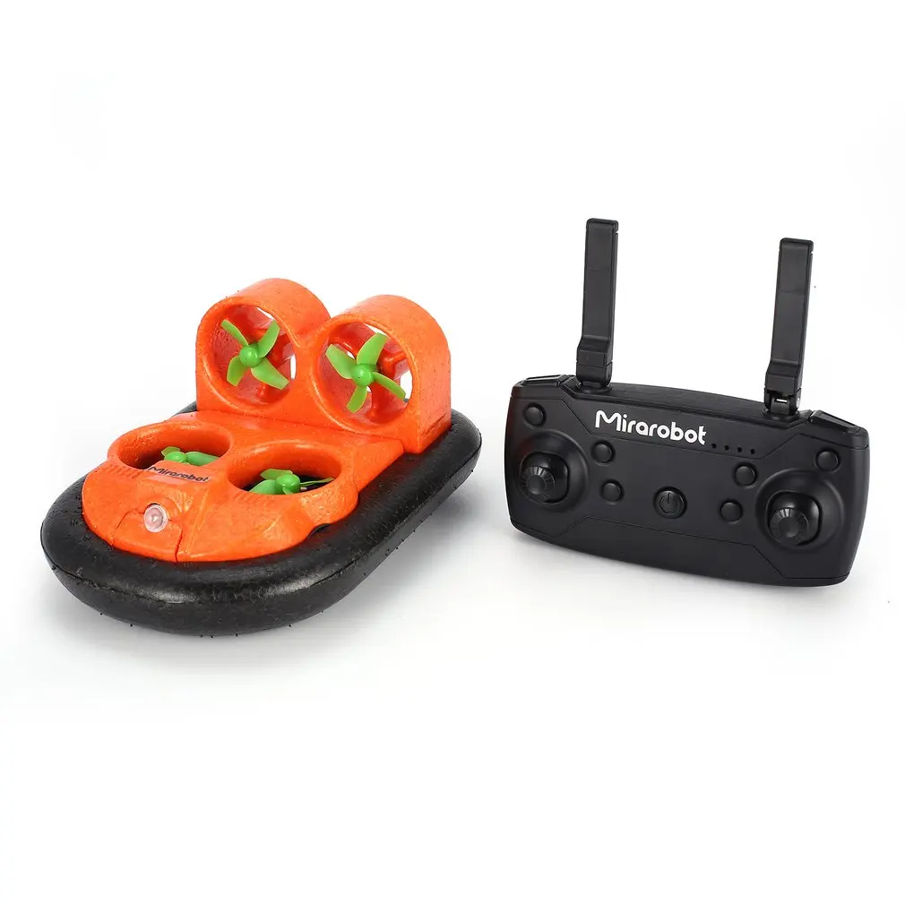 

Mirarobot GV160 2.4G 7CH RC Boat Car Ground Effect Vehicle Speedboat Ship Model with 30km/h High Speed LED Version Gifts