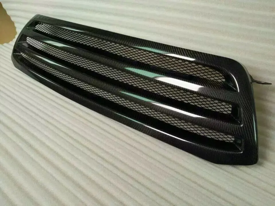 Черная передняя решетка из углеродного волокна для гоночных грилей для 2008-2010 2011 Toyota Highlander