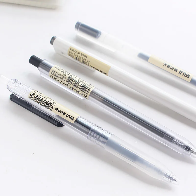 Япония MUJI Черная гелевая ручка пресс 1 шт.|Гелевые ручки| |