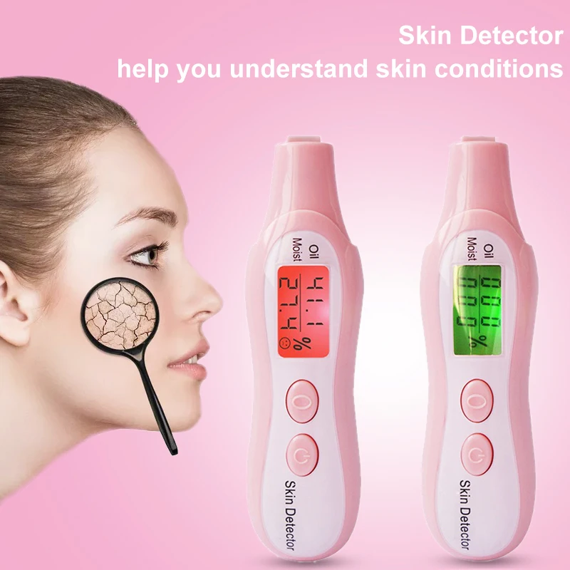 

Digital LCD Display Body Moisture Monitor Detector Face Skin Tester Moisture Water Oil Analyzer Skin Sensor Fluorescer Detector