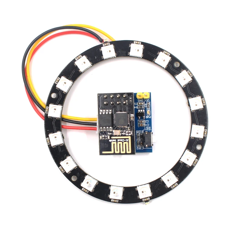 ESP8266 ESP01 ESP-01 RGB светодиодный контроллер адаптер reallac WI-FI модуль для Arduino IDE/SATA WS2812 WS2812B 5050 16 бит свет, кольцо, Рождество, "сделай сам"