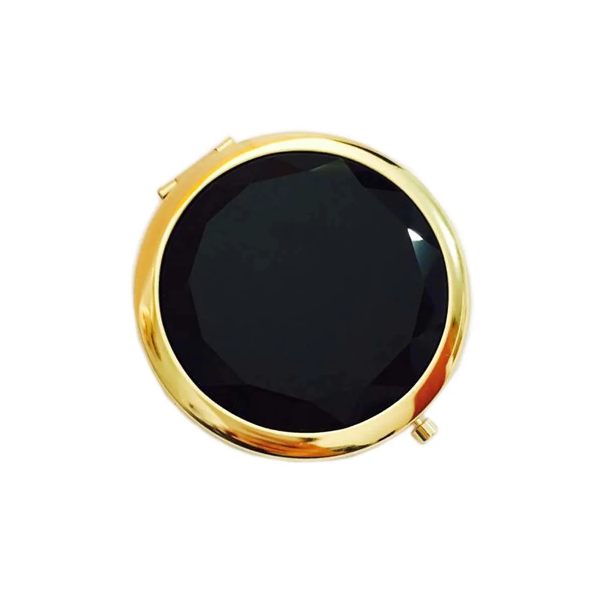 1Pc Luxury Crystal Makeup Mirror Portable Round Folded Compact Mirrors Gold Silver Pocket Mirror Making Up for Personalized Gift - Image 4