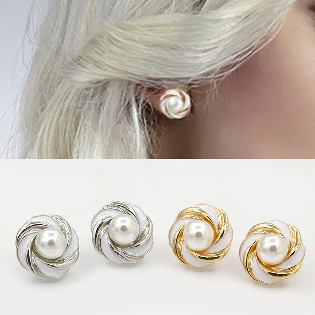 Simulated Pearl Earrings For Women Aretes Fashion Flower Boucle D Simulated Pearl Earrings For Women Aretes Fashion Flower Boucle D Oreille Ear Ring Oorbellen Perlas