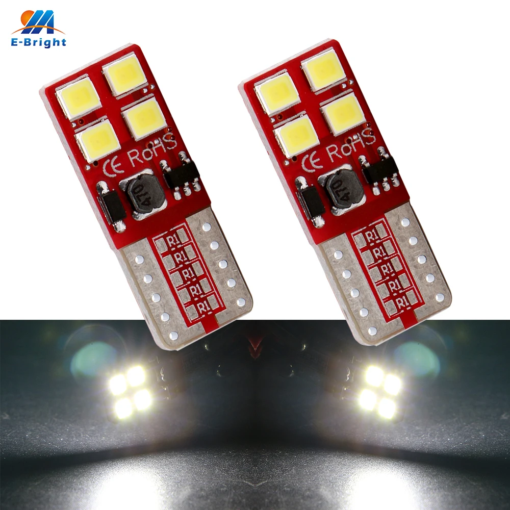 6-200 шт. Canbus T10 2835 8 SMD Светодиодные Автомобильные дверные лампы без ошибок W5W