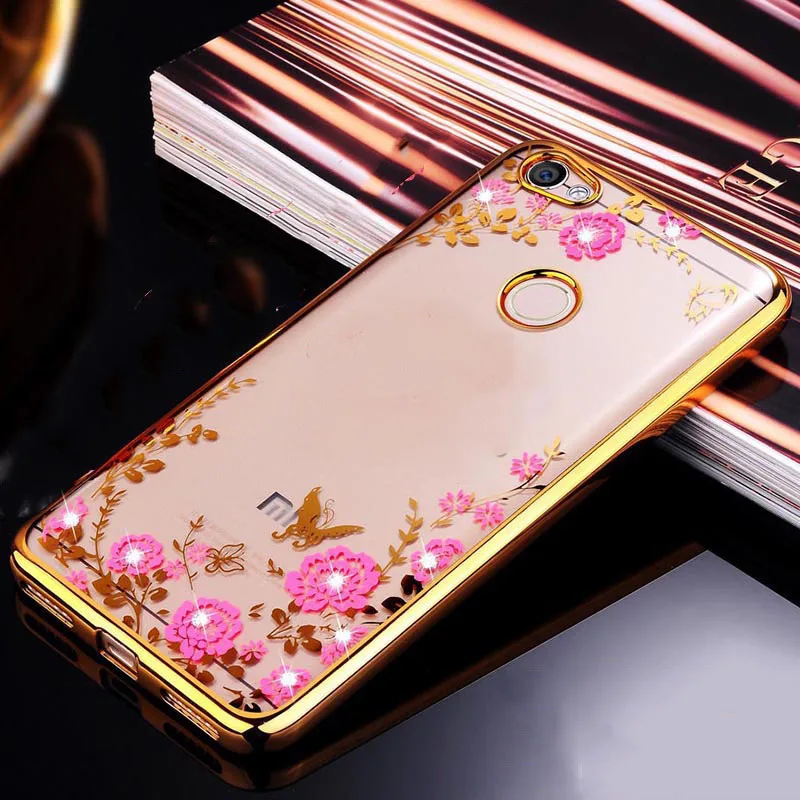 

Cyato Case For Xiaomi redmi Note 5A Pro Glitter TPU Soft Silicone Back Cover For Xiaomi Redmi Note 5A Pro Prime 5.5flower shell