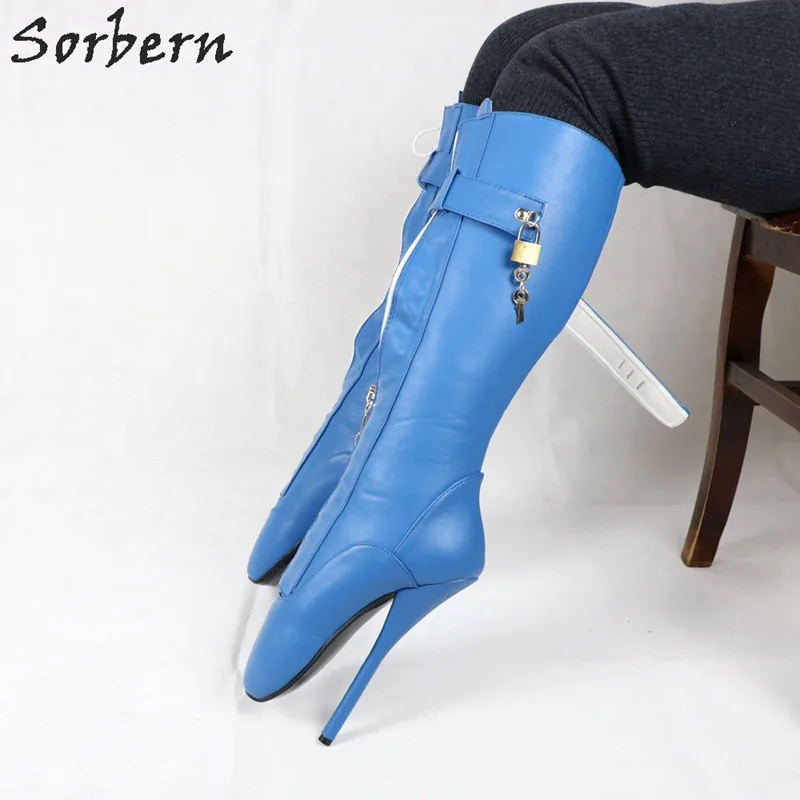 Sorbern/Женские Балетные сапоги на шпильке; размера плюс; женские вечерние сапоги на шнуровке; реальное изображение; цвет на заказ; Botines Mujer Bottes