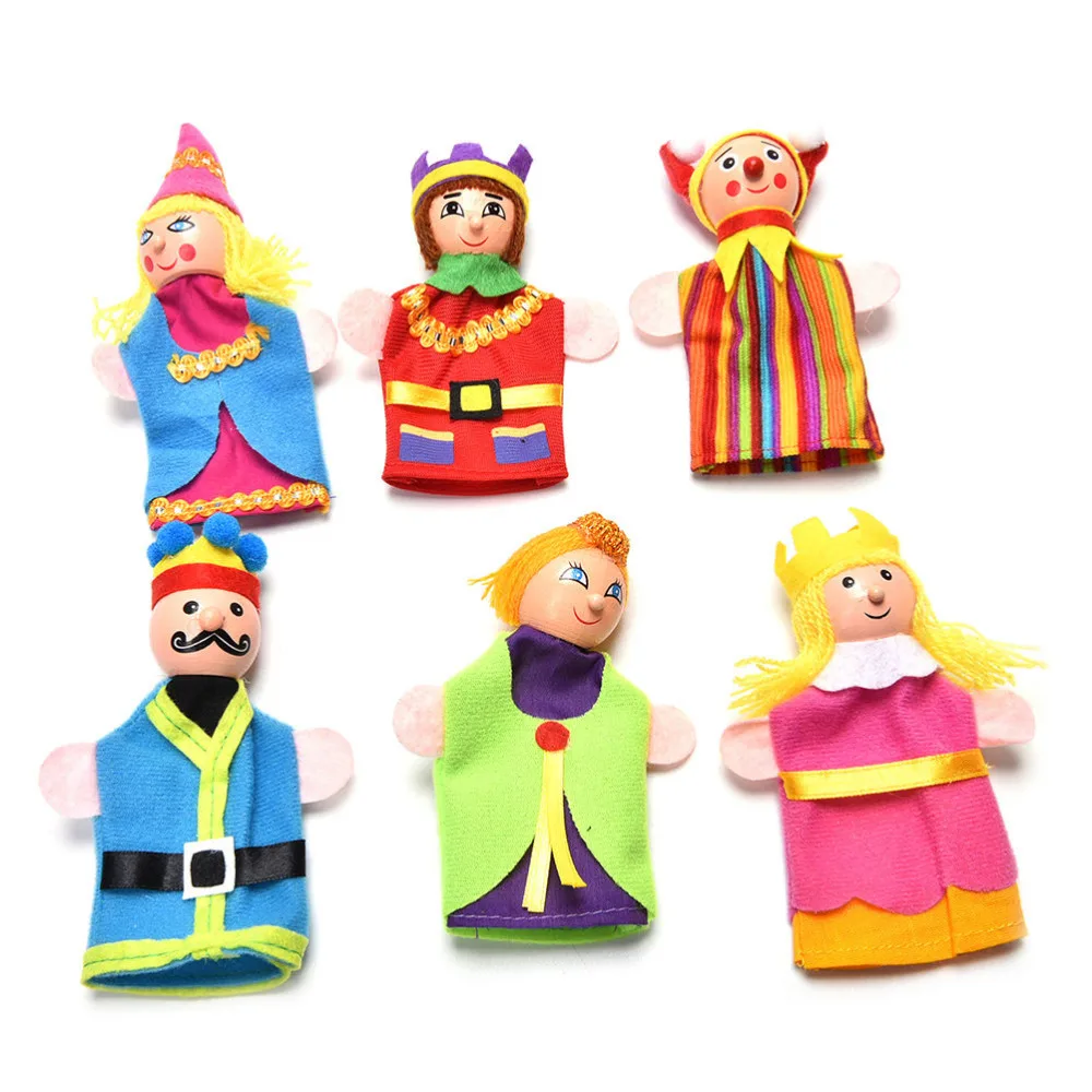 6pcs Finger Puppet Doll Queen Puppet Toy Means Even Dolls Puppet