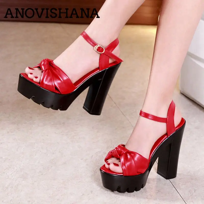 

ANOVISHANA Summer sexy Platform Sandals Women high heels 13 Casual Dress Open Toe ladies Shoes woman zapatos mujer sandalias