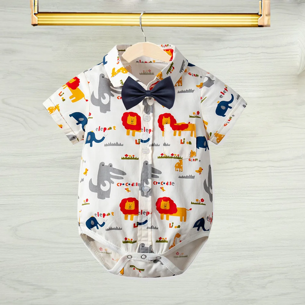 

Baby's Short Sleeved Cartoon Coating For 6M-3Years