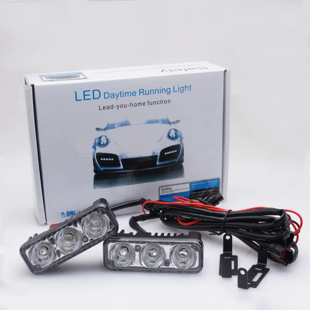 

2018 Rushed Carro Auto 2x Universal Led Drl Daytime Running Lights Work Lamps Car Styling Light Source Waterproof For 4x4 Suv