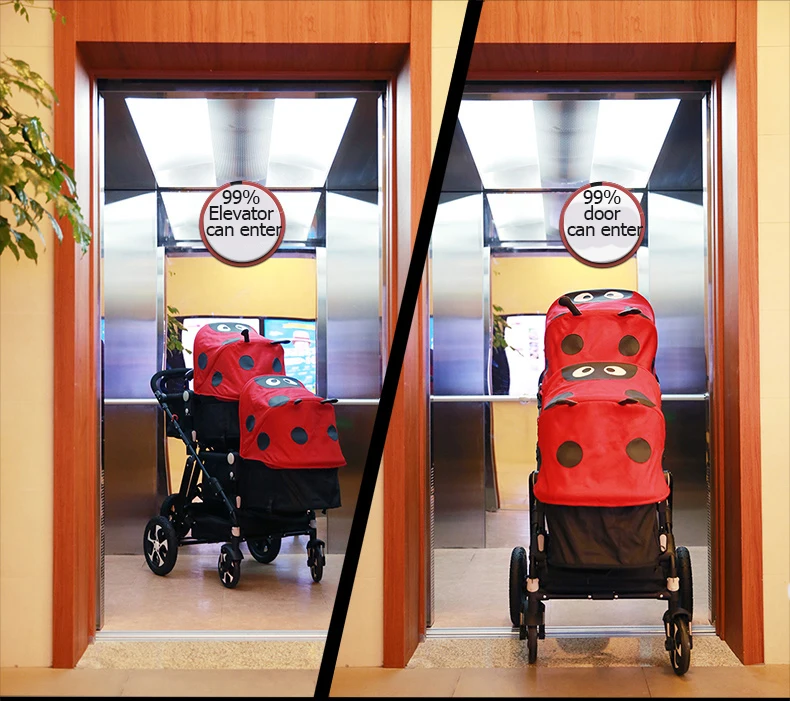 Carrinho de Bebê Liga de Alumínio Carrinhos de Bebé ru Frete Grátis! Luz Gêmeos Preta Multifuncional Dupla 7 carrinho de bebê liga alumínio carrinhos