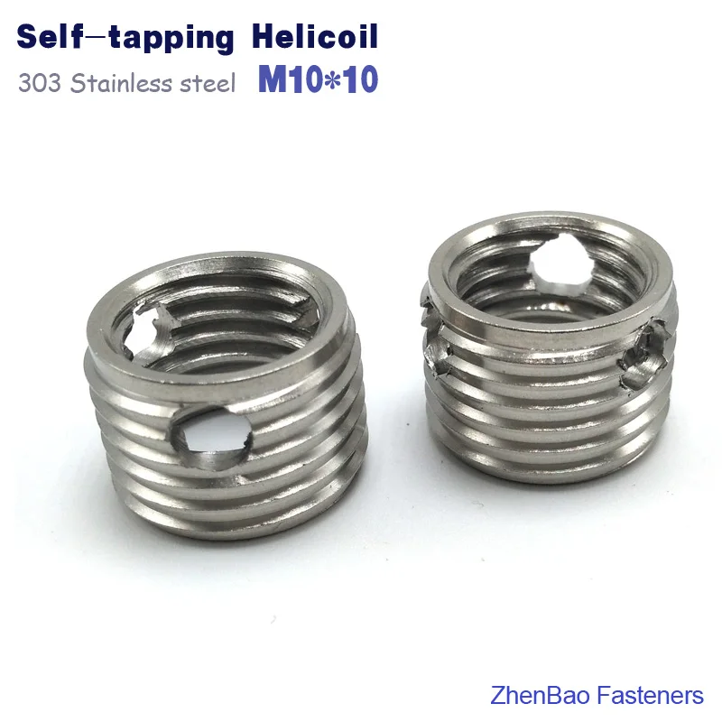 m10*10 , 10pcs , auto car tool self tapping helical coil , stainless
