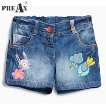 Детский спортивный костюм; одежда; джинсовые шорты для девочек; Новинка года; летние модные шорты с вышивкой; детская ковбойская одежда